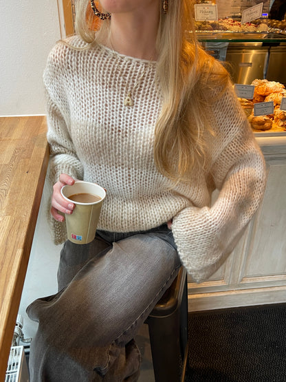 Manda striped knit - Beige/white