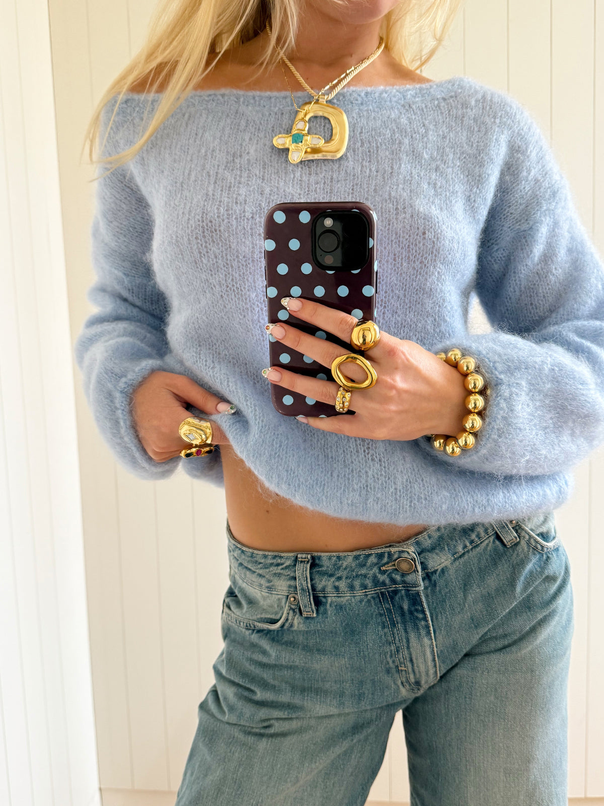 Scandivv fluffy knit - Baby blue