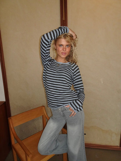 Josa striped knit -  Blue/brown