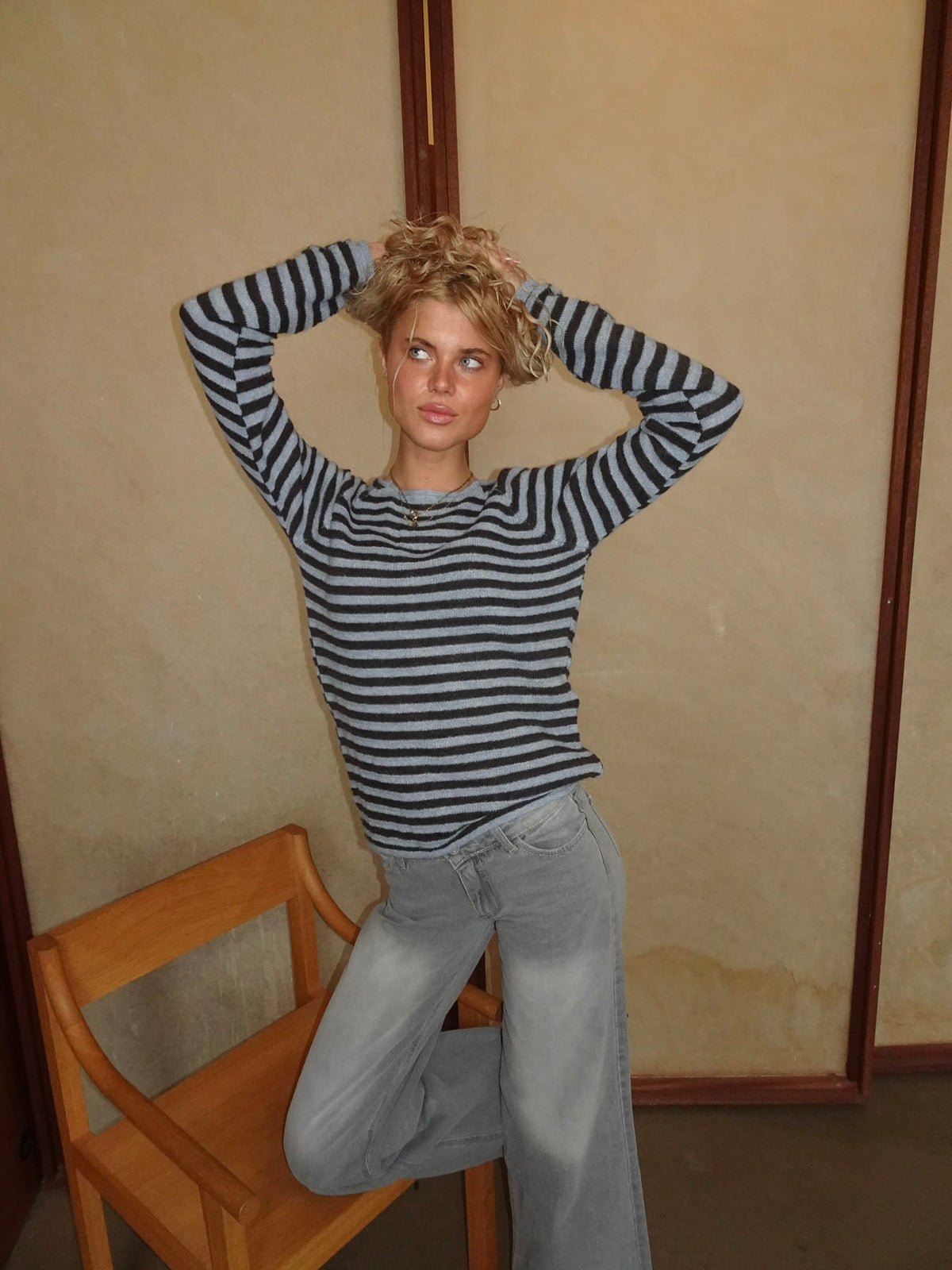 Josa striped knit -  Blue/brown