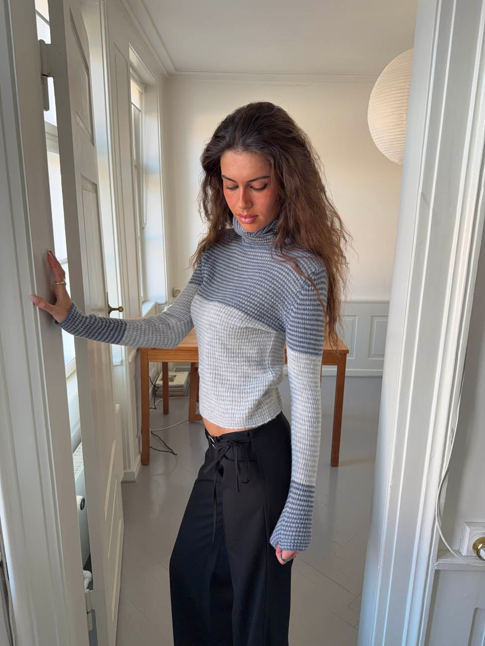 Swela knit with turtleneck - Blue