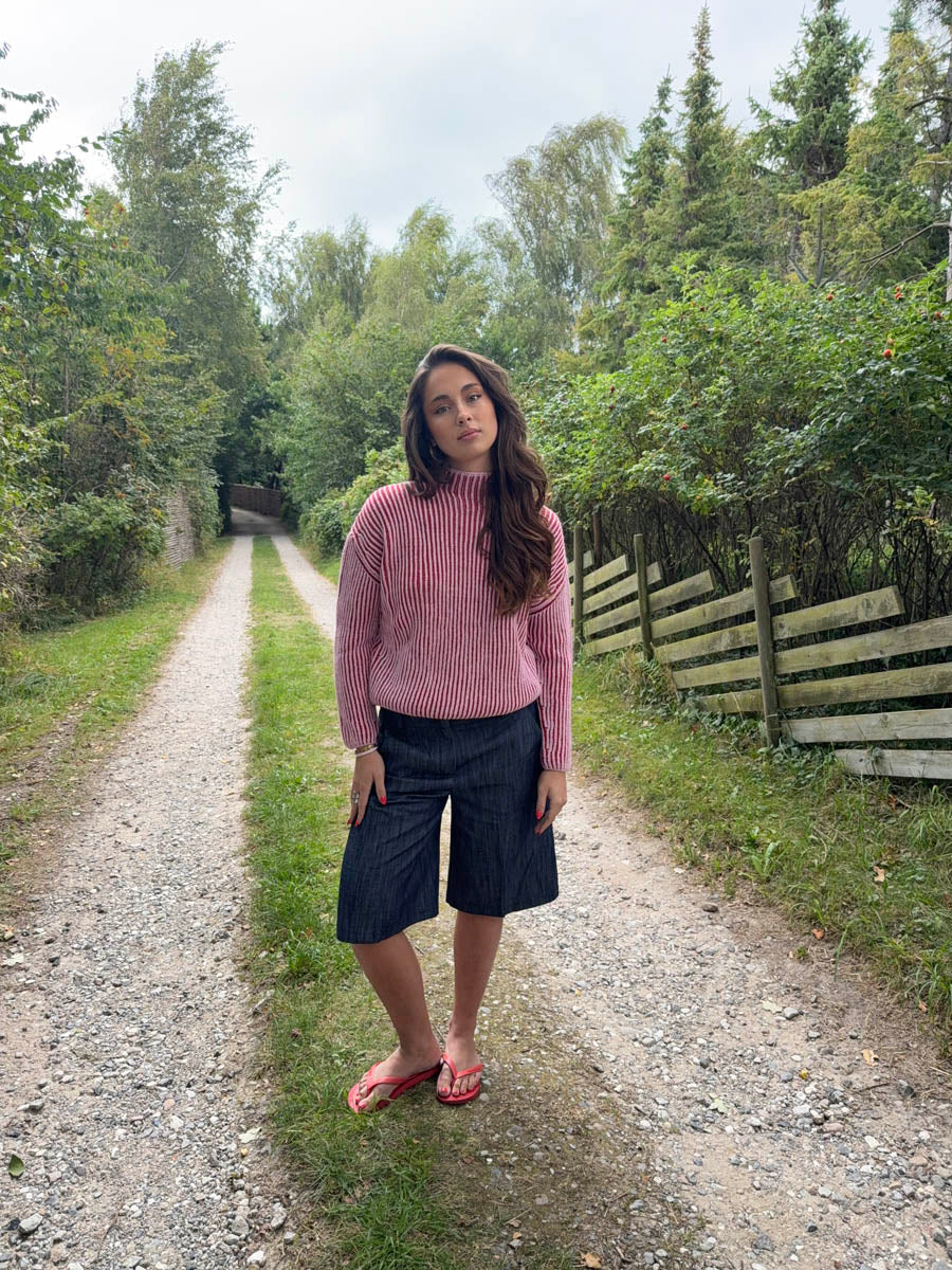Silkeline turtleneck - Purple/red