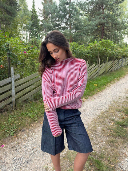 Silkeline turtleneck - Purple/red