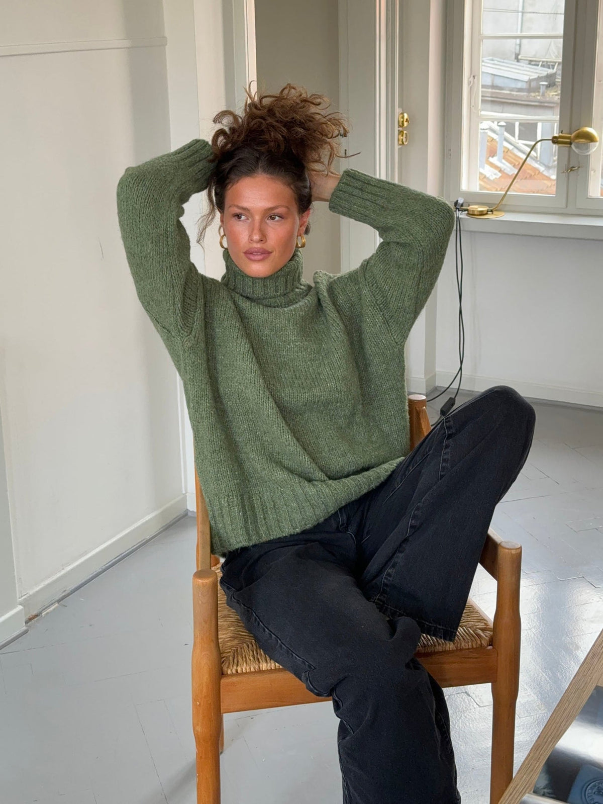 Valdamara oversized turtleneck - Green