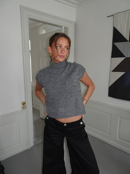 Linua vest with turtleneck - Grey